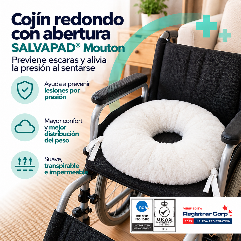 Cojín redondo con abertura SALVAPAD® Mouton
