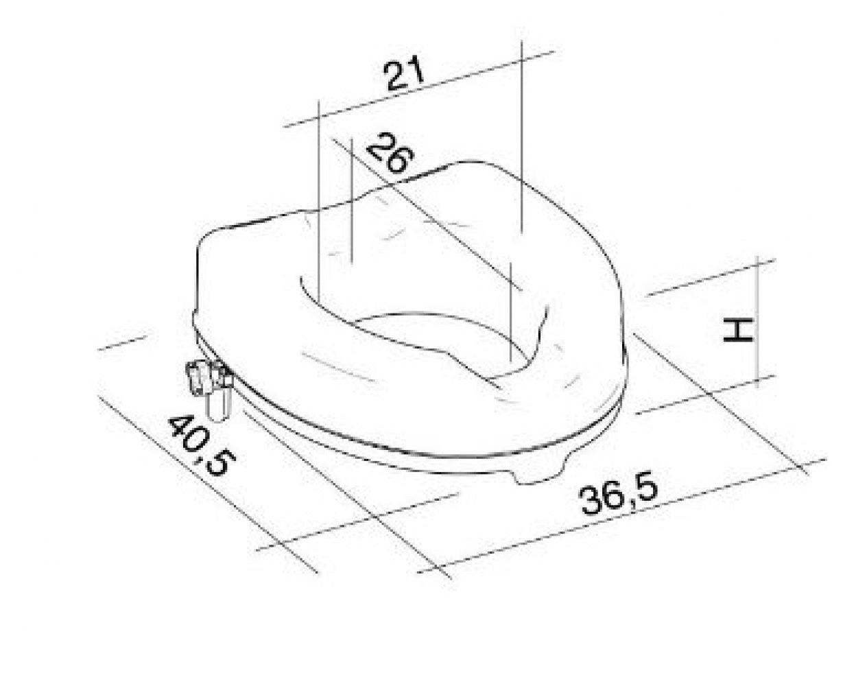 Elevador inodoro 10cm con tapa