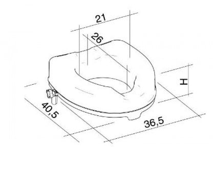 Elevador inodoro 10cm con tapa